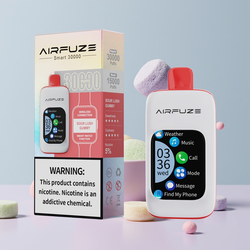 Wholesale Portugal AirFuze Smart 30000 Puffs Vape Descartável Azedo Suculento Gummy