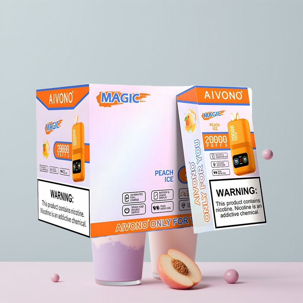 Wholesale Portugal Aivono Aim Magic 20000 Puffs Dual Mesh Coils Pêssego Gelo