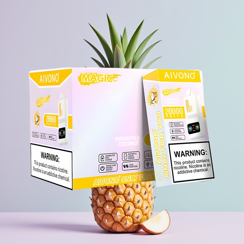 Wholesale Portugal Aivono Aim Magic 20000 Puffs Recarregável Abacaxi Coco