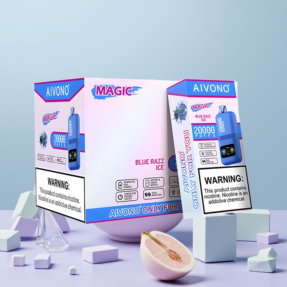 Wholesale Portugal Aivono Aim Magic 20000 Puffs Rechargeável Blue Razz Ice
