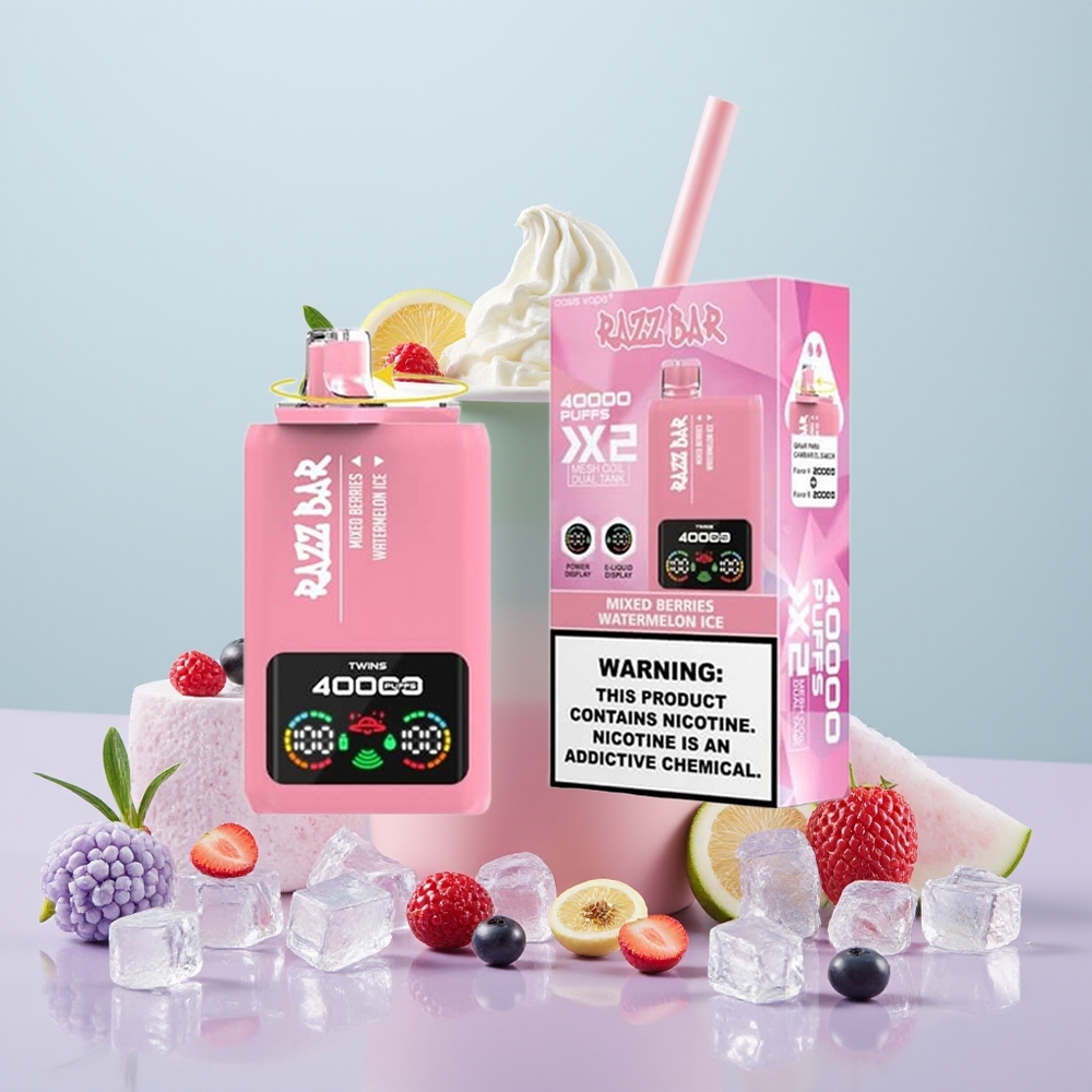 Wholesale Portugal Razz Bar 40000 Puffs 2% Nicotine Frutas Silvestres - Melancia Gelada