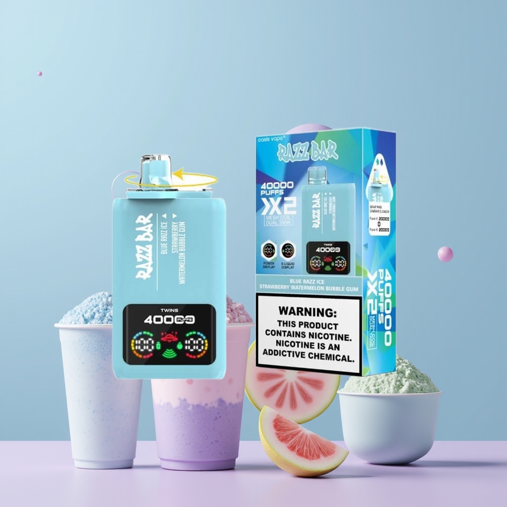 Wholesale Portugal Razz Bar 40000 Puffs Display Manga Azul Razz Ice-Morango Melancia Chiclete