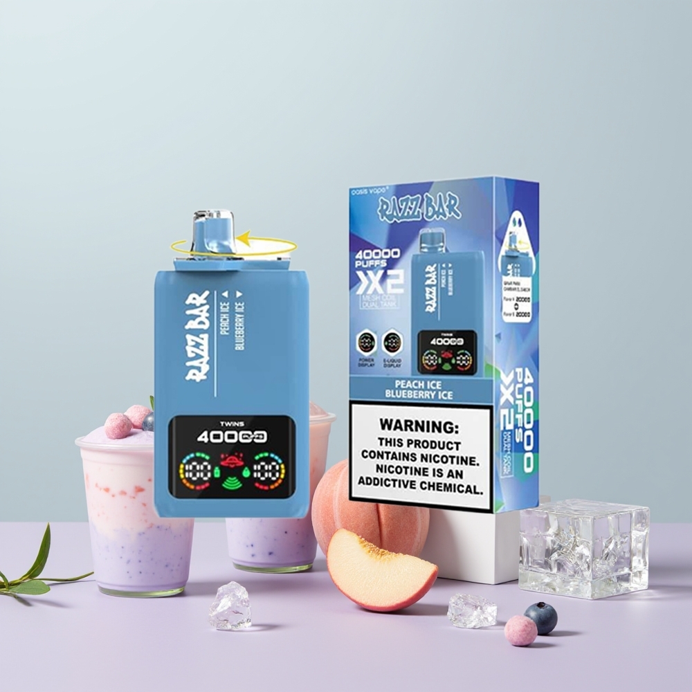 Wholesale Portugal Razz Bar 40000 Puffs Display Pêssego Gelado - Mirtilo Gelado