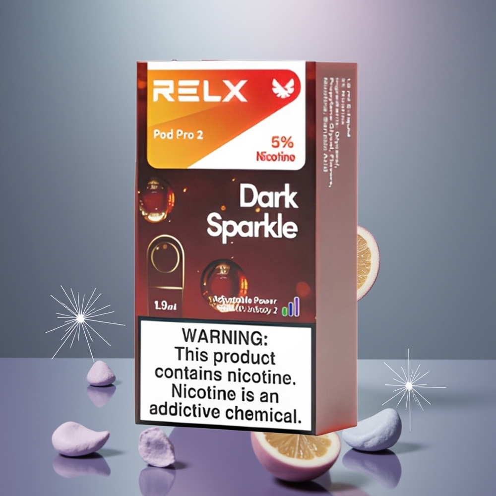 Wholesale Portugal RELX Pod Pro 2 600 Bocados Dark Sparkle (Faísca Escura) 1.9ml 3 Modos de Tensão