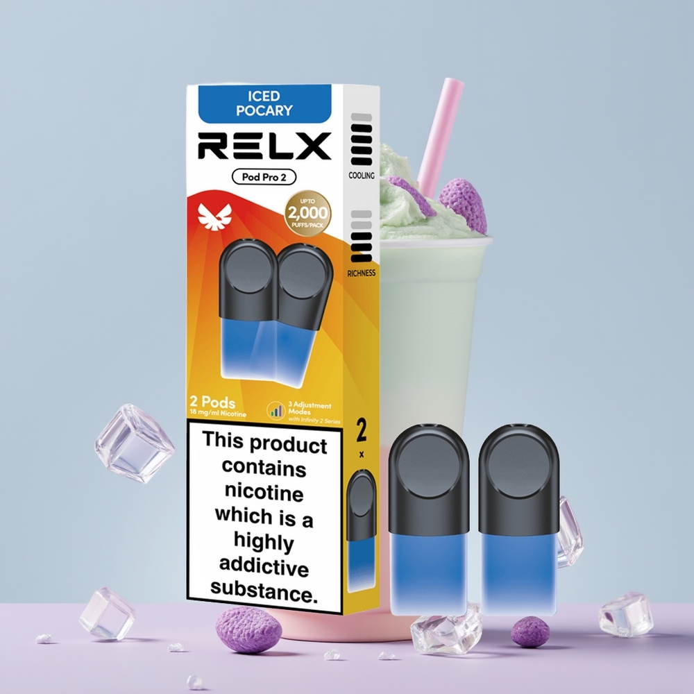 Wholesale Portugal RELX Pod Pro 2 600 Puffs 3 Voltage Iced Pocary