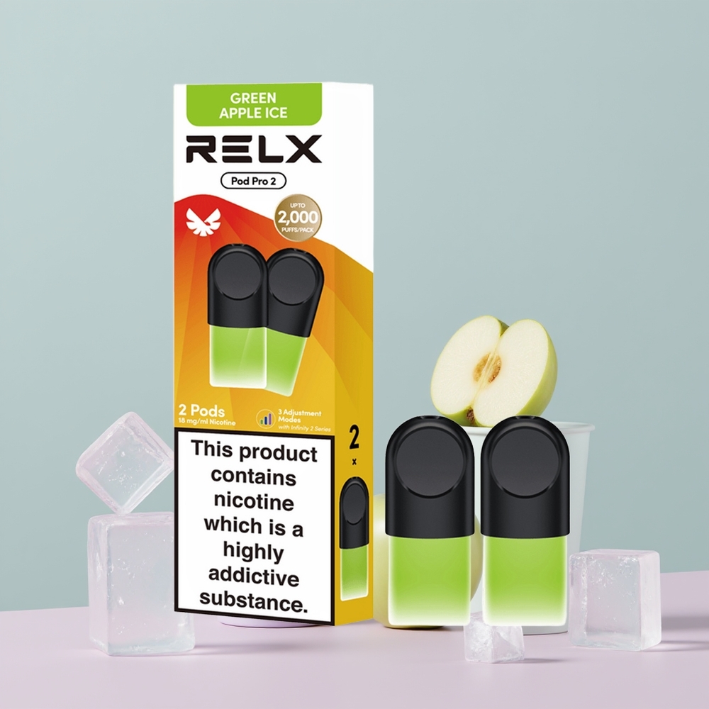Wholesale Portugal RELX Pod Pro 2 600 Puffs Maçã Verde Gelo