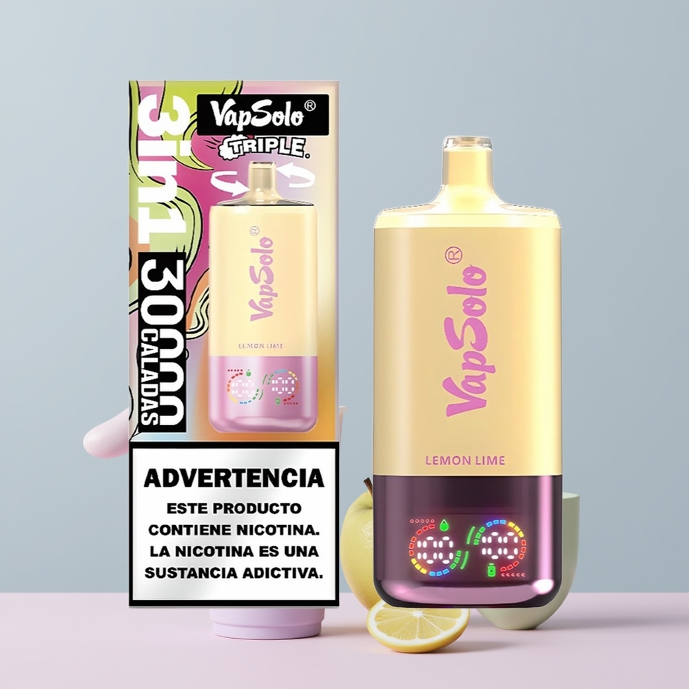 Wholesale Portugal Vapsolo Triple 30000 Puffs 40ml Limão Lima