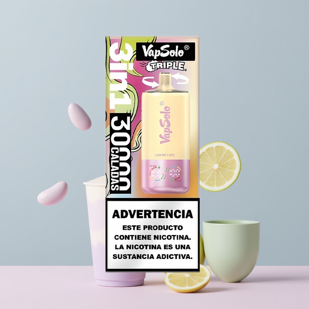 Wholesale Portugal Vapsolo Triple 30000 Puffs 40ml Limão Lima