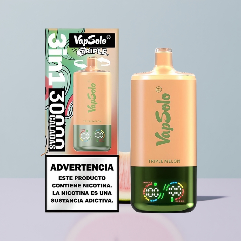Wholesale Portugal Vapsolo Triple 30000 Puffs 40ml Melão Triplo
