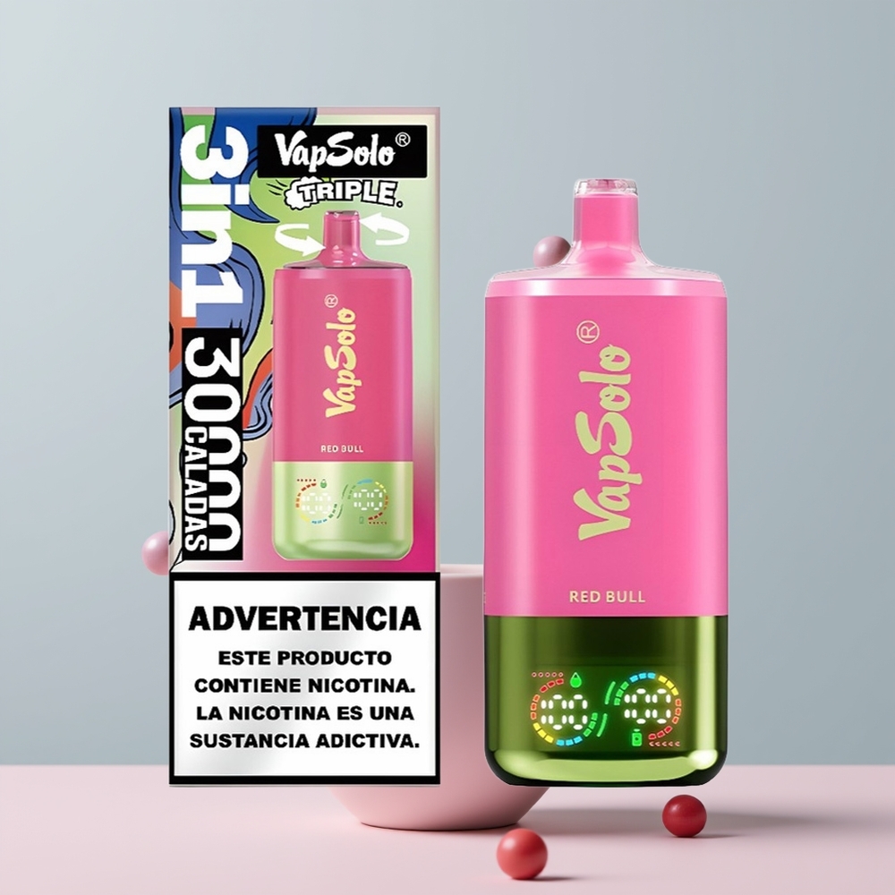 Wholesale Portugal Vapsolo Triple 30000 Puffs 40ml Red Bull Toranja