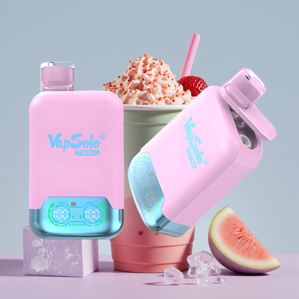 Wholesale Portugal Vapsolo Twins 20000 Puffs 40 ml Black Ice Dragão Fruta Morango & Framboesa Melancia