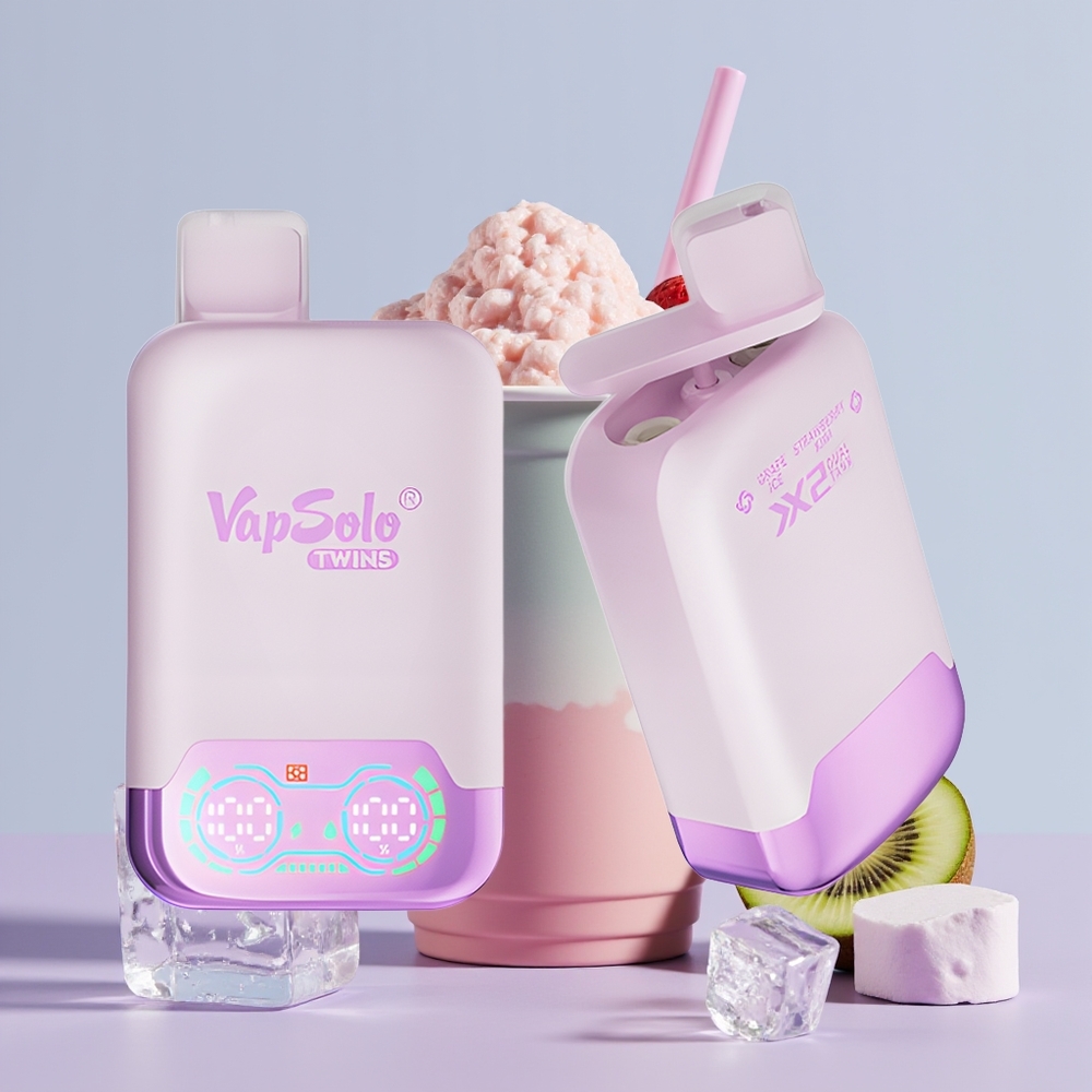 Wholesale Portugal Vapsolo Twins 20000 Puffs 40ml Uva Gelada & Morango Kiwi