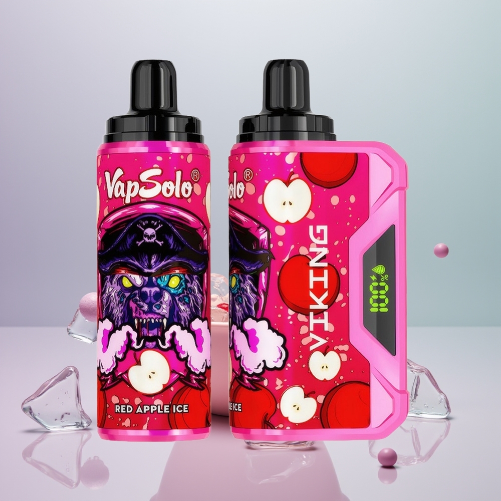 Wholesale Portugal VapSolo VIKING 12000 Puffs 22ml Maçã Vermelha Gelo