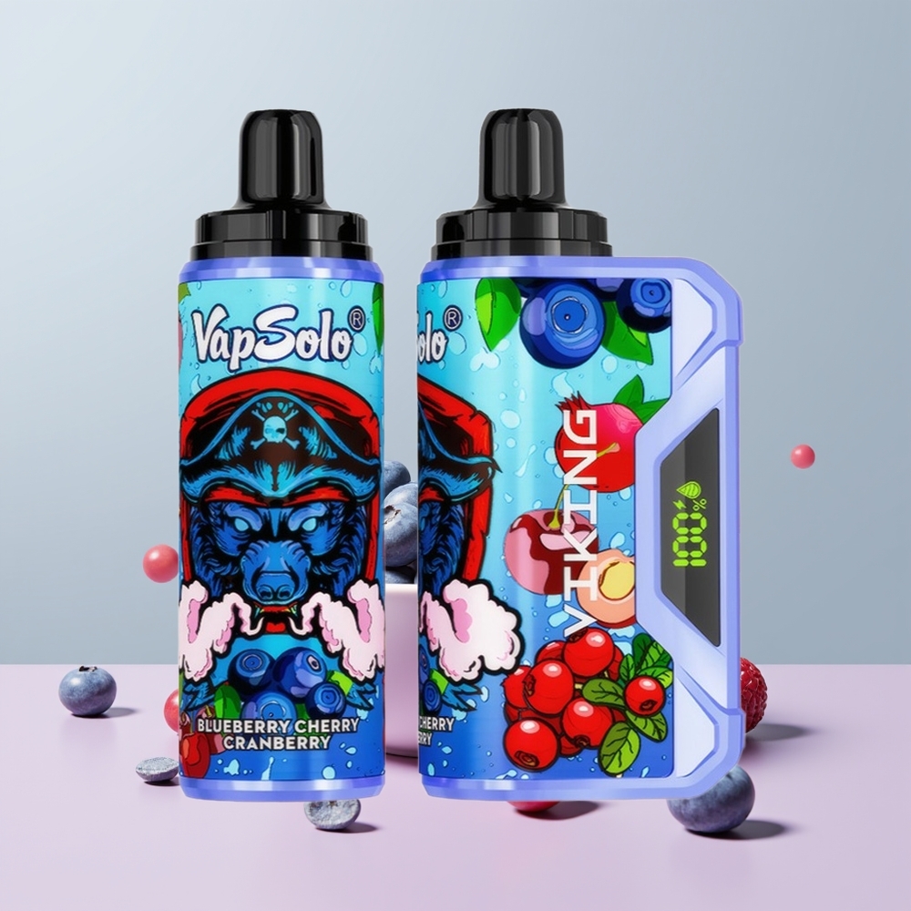 Wholesale Portugal VapSolo VIKING 12000 Puffs 22ml Mirtilo Cereja Cranberry