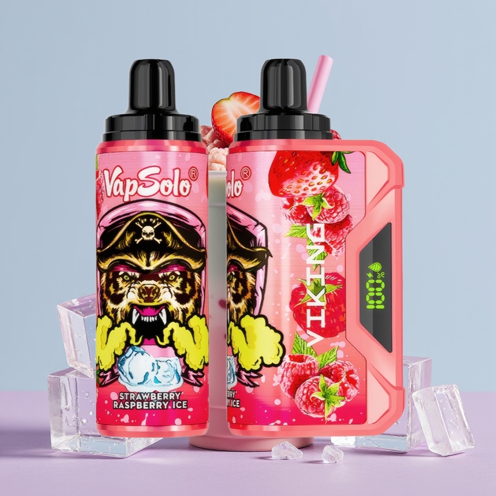 Wholesale Portugal VapSolo VIKING 12000 Puffs 22ml Morango Framboesa Gelo