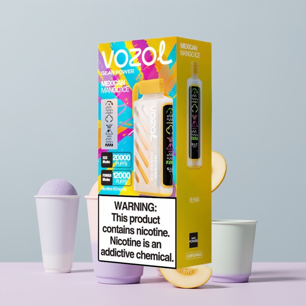 Wholesale Portugal VOZOL Gear Power 20000 Puffs Dual Mesh Coil Manga Mexicana Gelo Vape Descartável