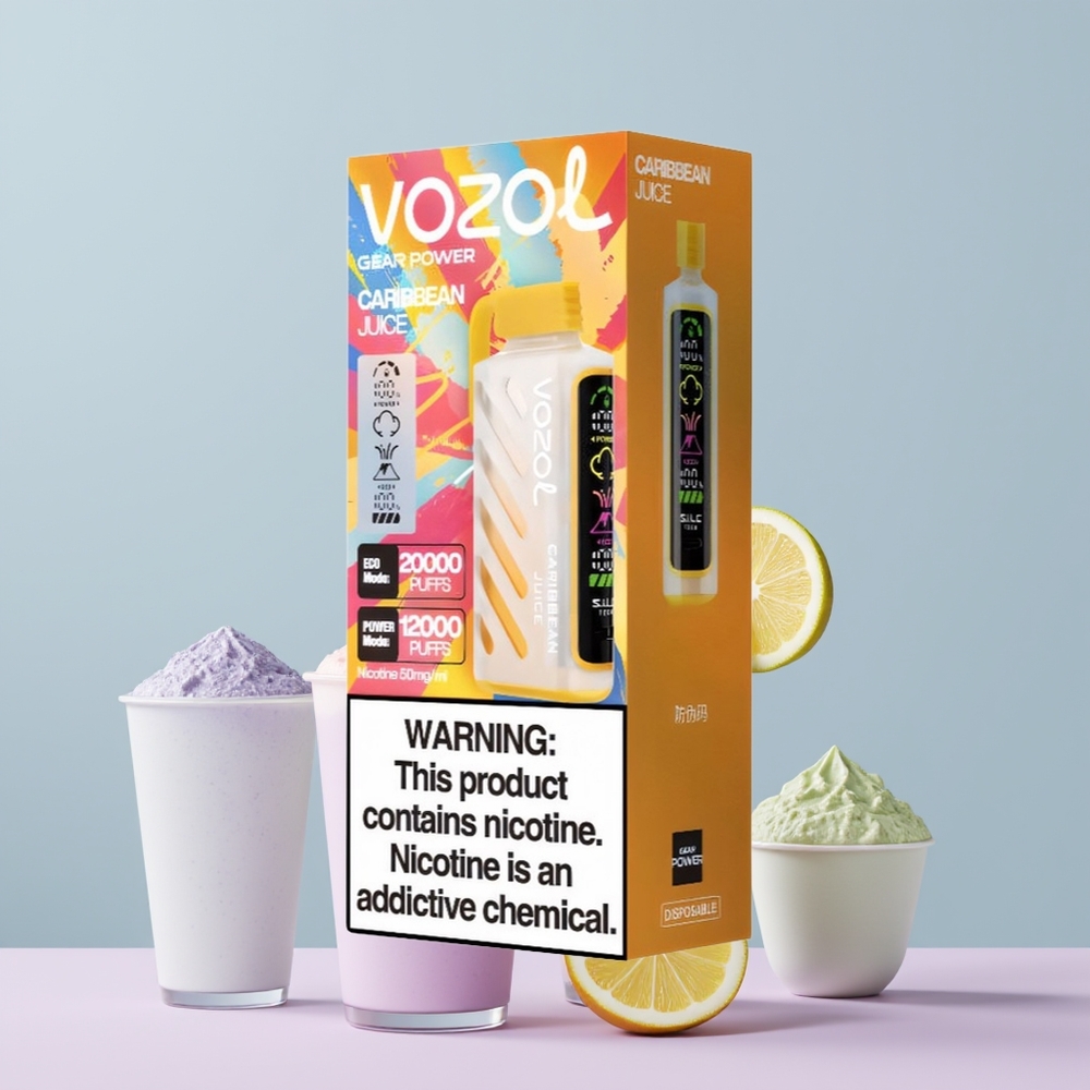 Wholesale Portugal VOZOL Gear Power 20000 Puffs Dual Mesh Coil Suco Caribenho