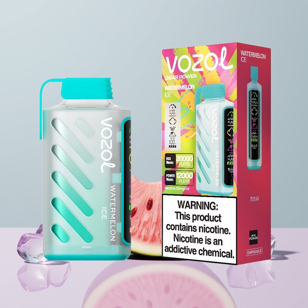 Wholesale Portugal VOZOL Gear Power 20000 Puffs Dual Mesh Melancia Gelo