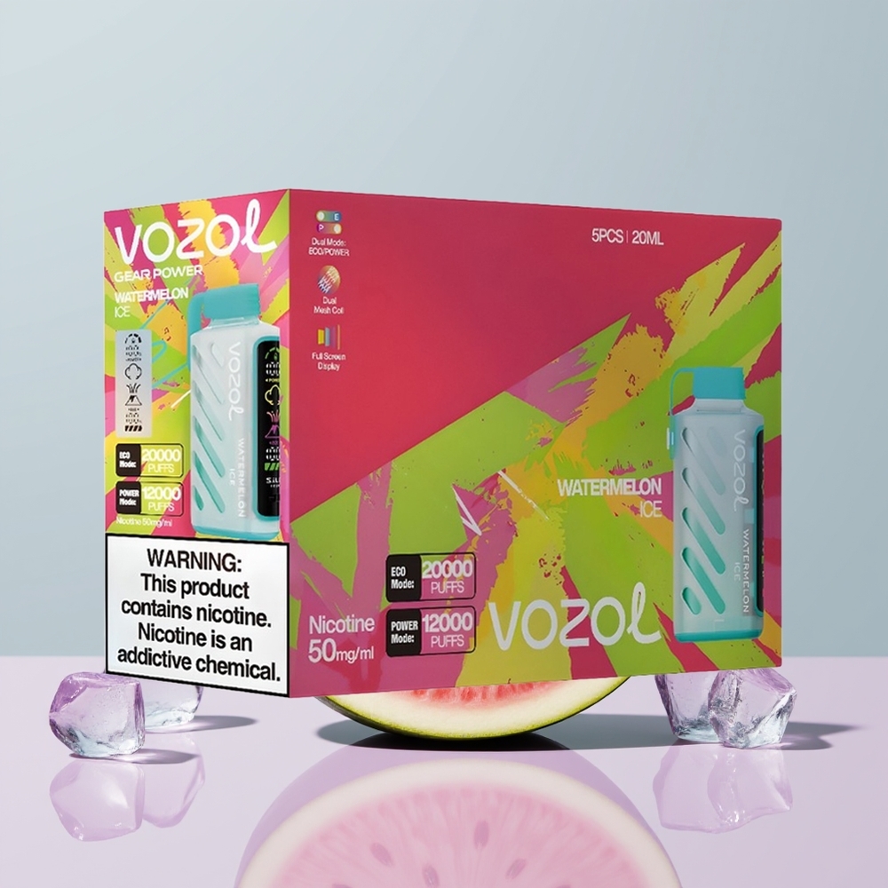 Wholesale Portugal VOZOL Gear Power 20000 Puffs Dual Mesh Melancia Gelo
