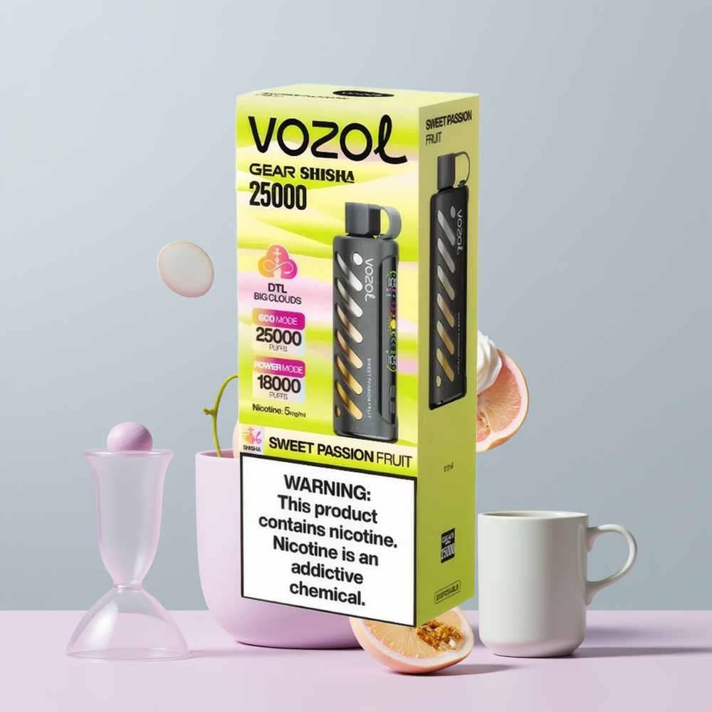 Wholesale Portugal VOZOL Gear Shisha 25000 Puffs Dual Mesh Doce Maracujá