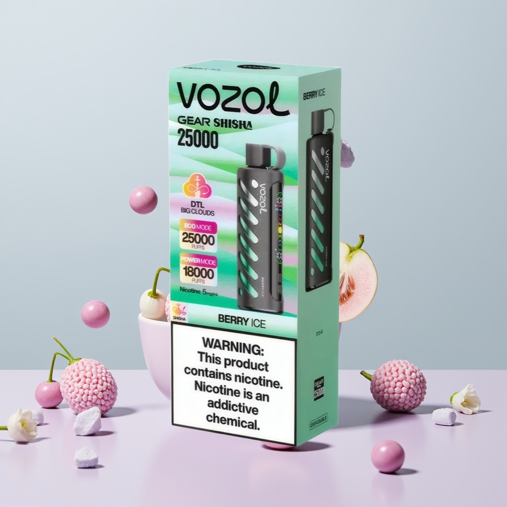 Wholesale Portugal VOZOL Gear Shisha 25000 Puffs S.i.L.C Tech Bagas Gelo