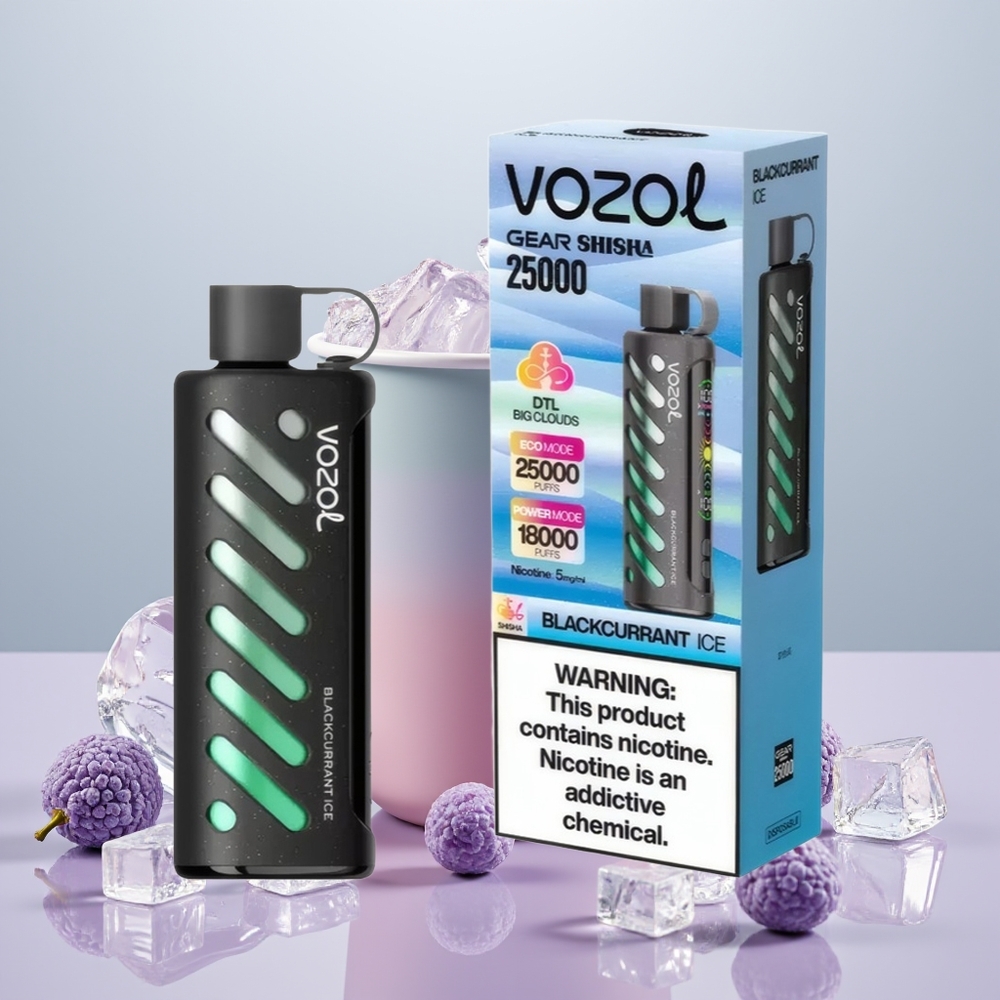 Wholesale Portugal VOZOL Gear Shisha 25000 Puffs S.i.L.C Tech Groselha Gelo